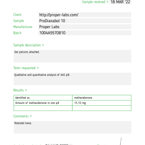 Alternative view of Dianabol – Proper Labs [100tabs/10mg]