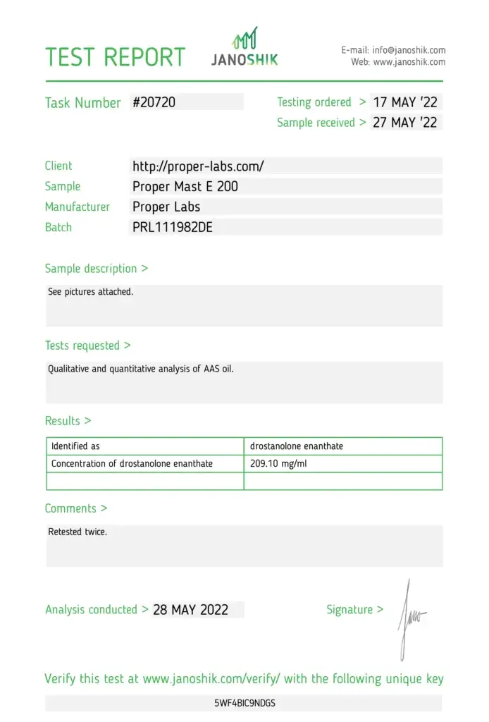 Masteron Enan. 200 – Proper Labs – Image 2