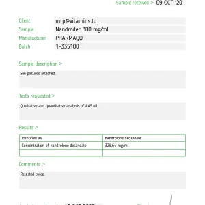 Alternative view of Nandrodec 300 – Pharmaqo Labs