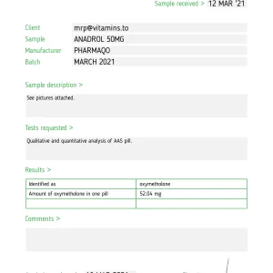 Alternative view of Anadrol 50 – Pharmaqo Labs [60tabs/50mg]