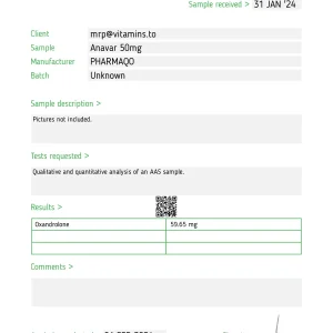Alternative view of Anavar 50 – Pharmaqo Labs [50mg/50tabs]