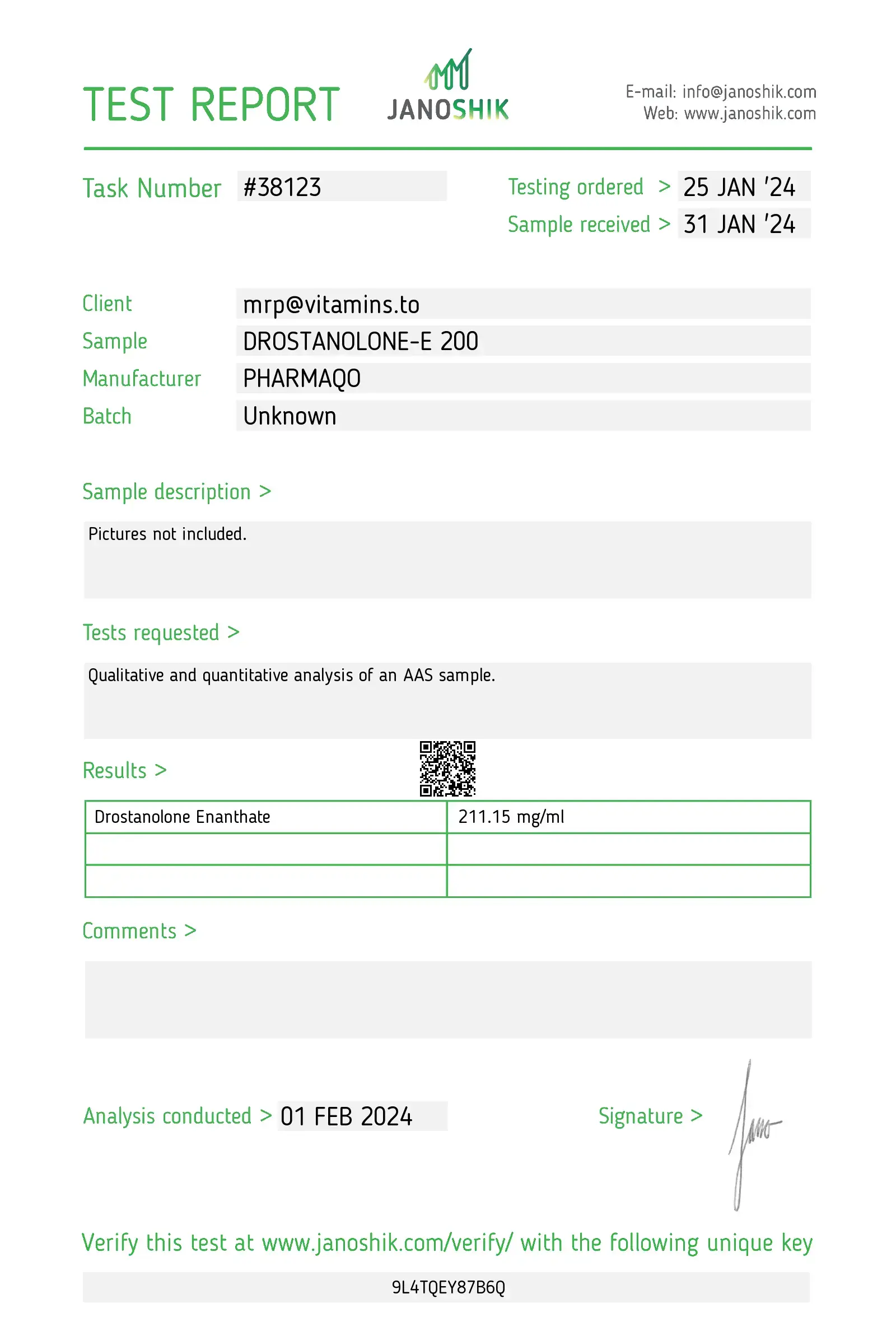 Drostanolone-E 200 – Pharmaqo Labs – Image 2