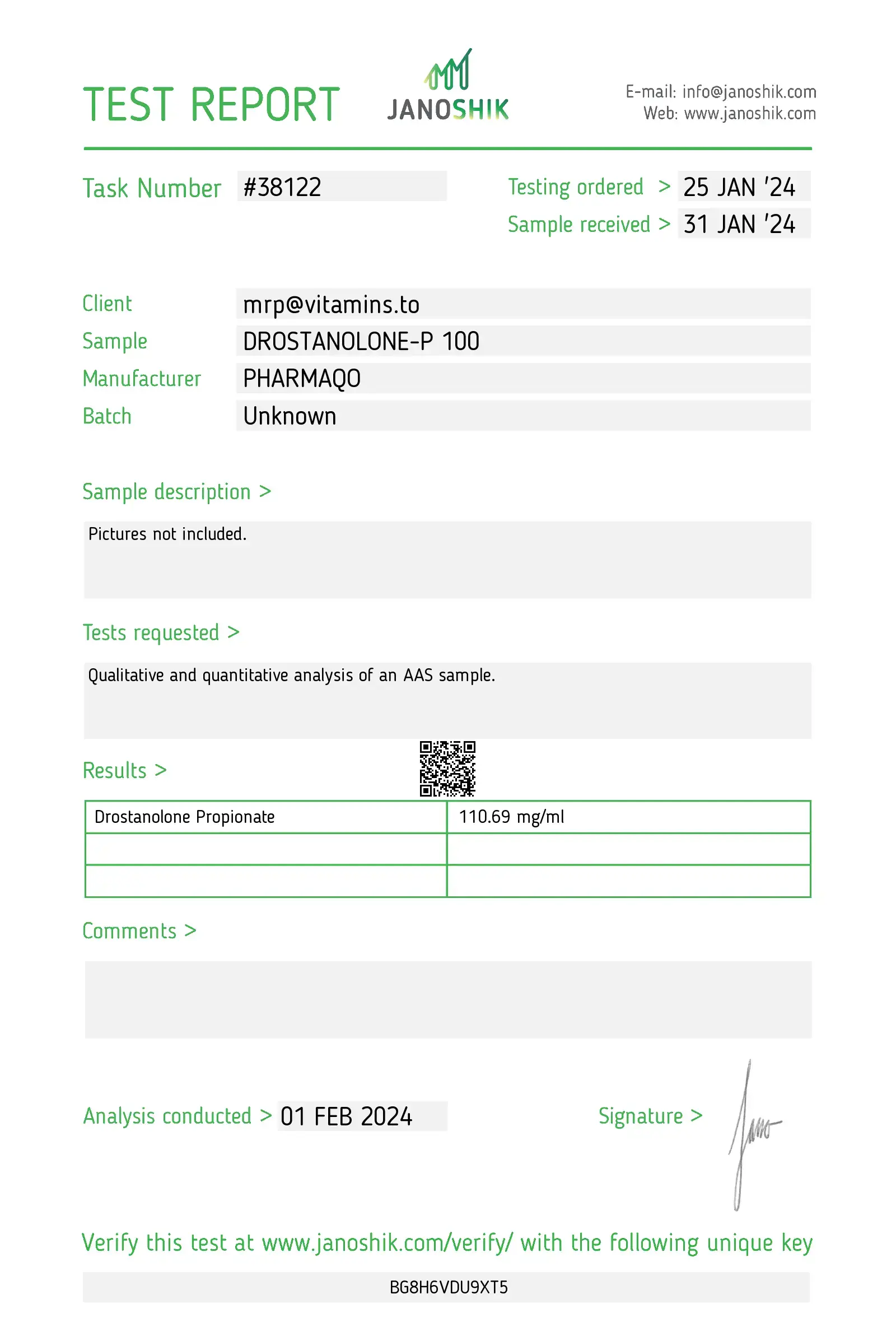 Drostanolone-P 100 – Pharmaqo Labs – Image 2