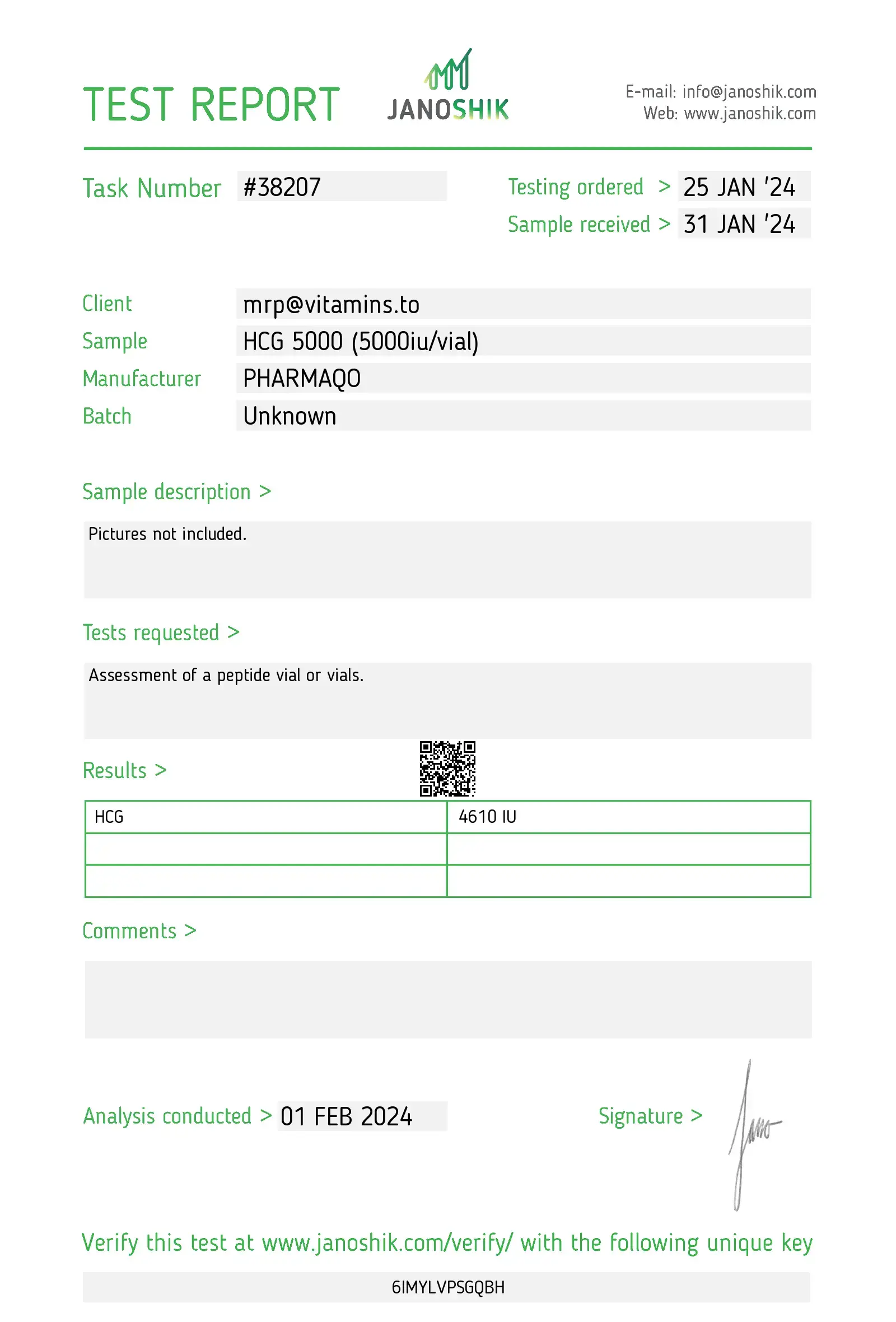 HCG 5000IU – Pharmaqo Labs – Image 2