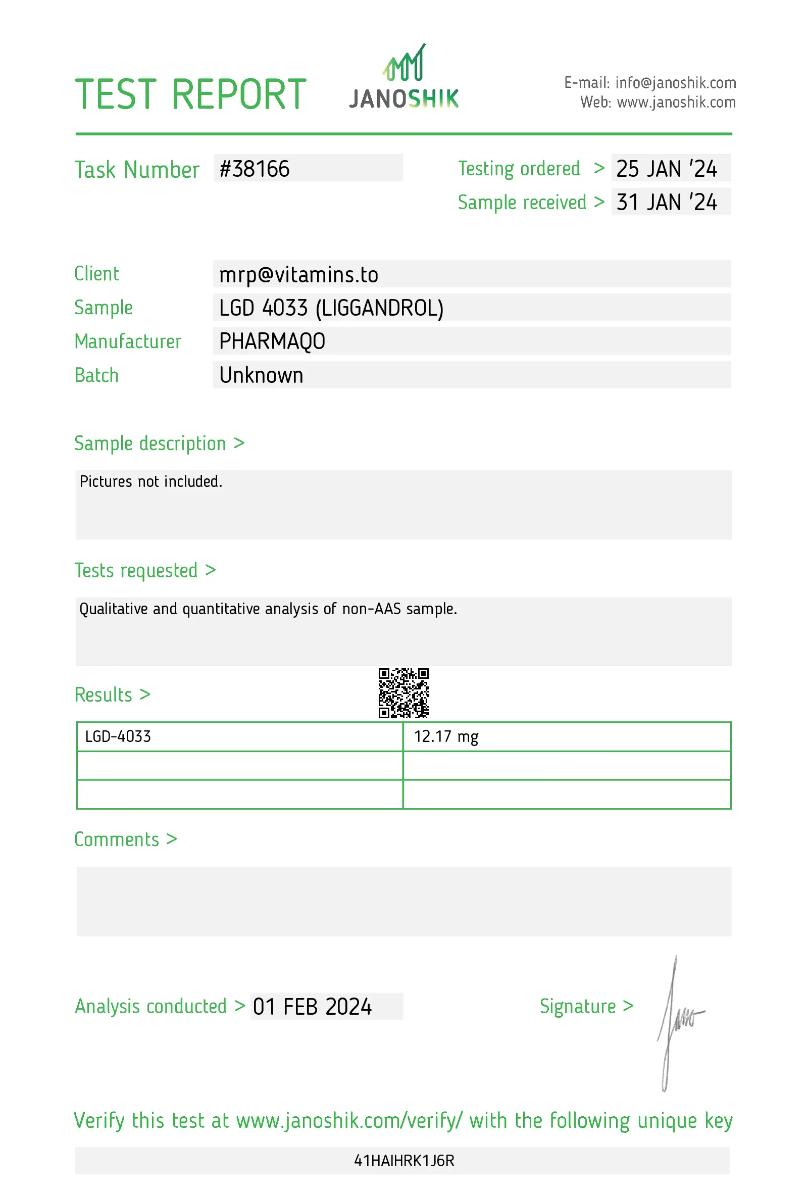 LGD 4033 Ligandrol 12mg | PharmaQo Labs – Image 3