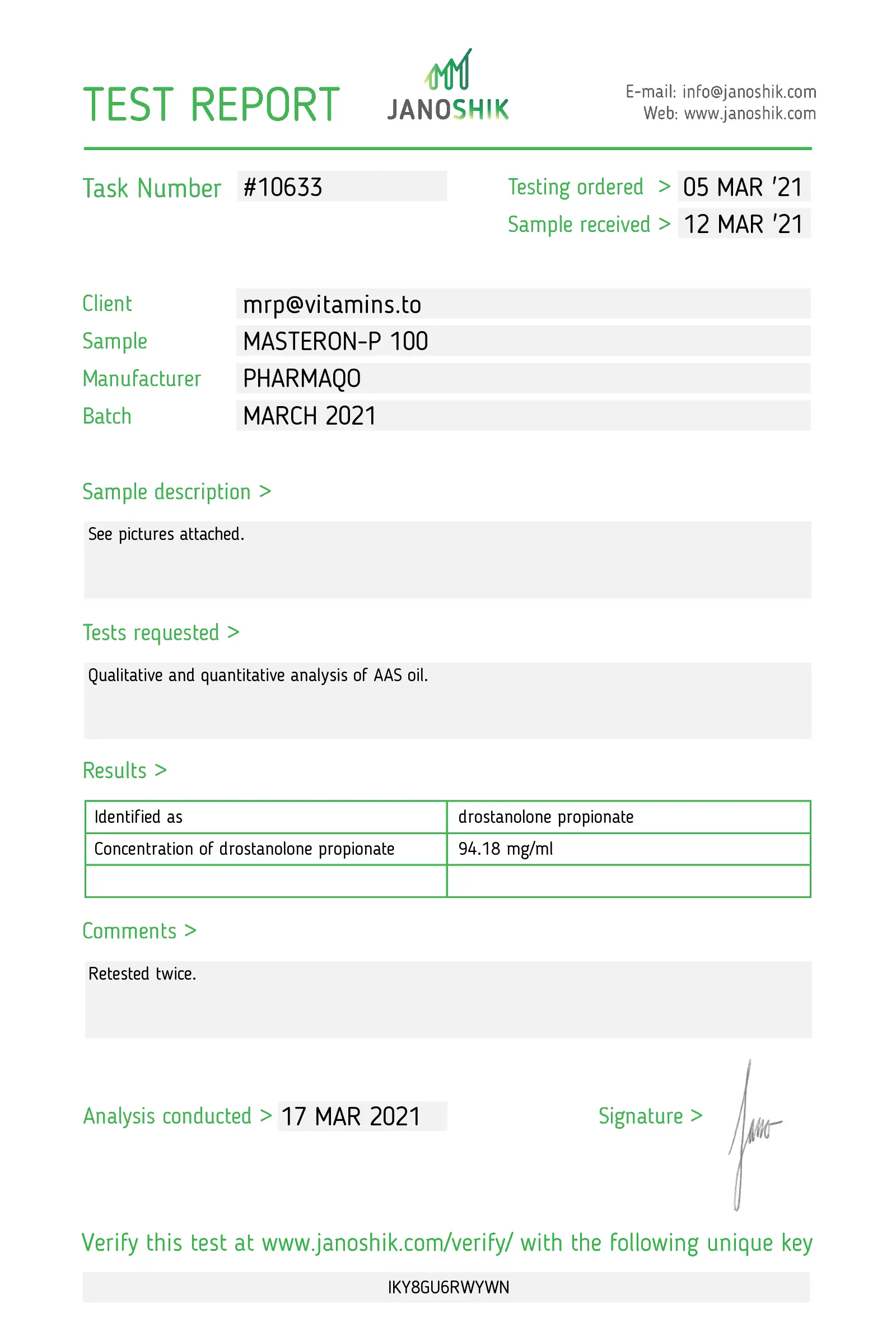 Drostanolone-P 100 – Pharmaqo Labs – Image 6