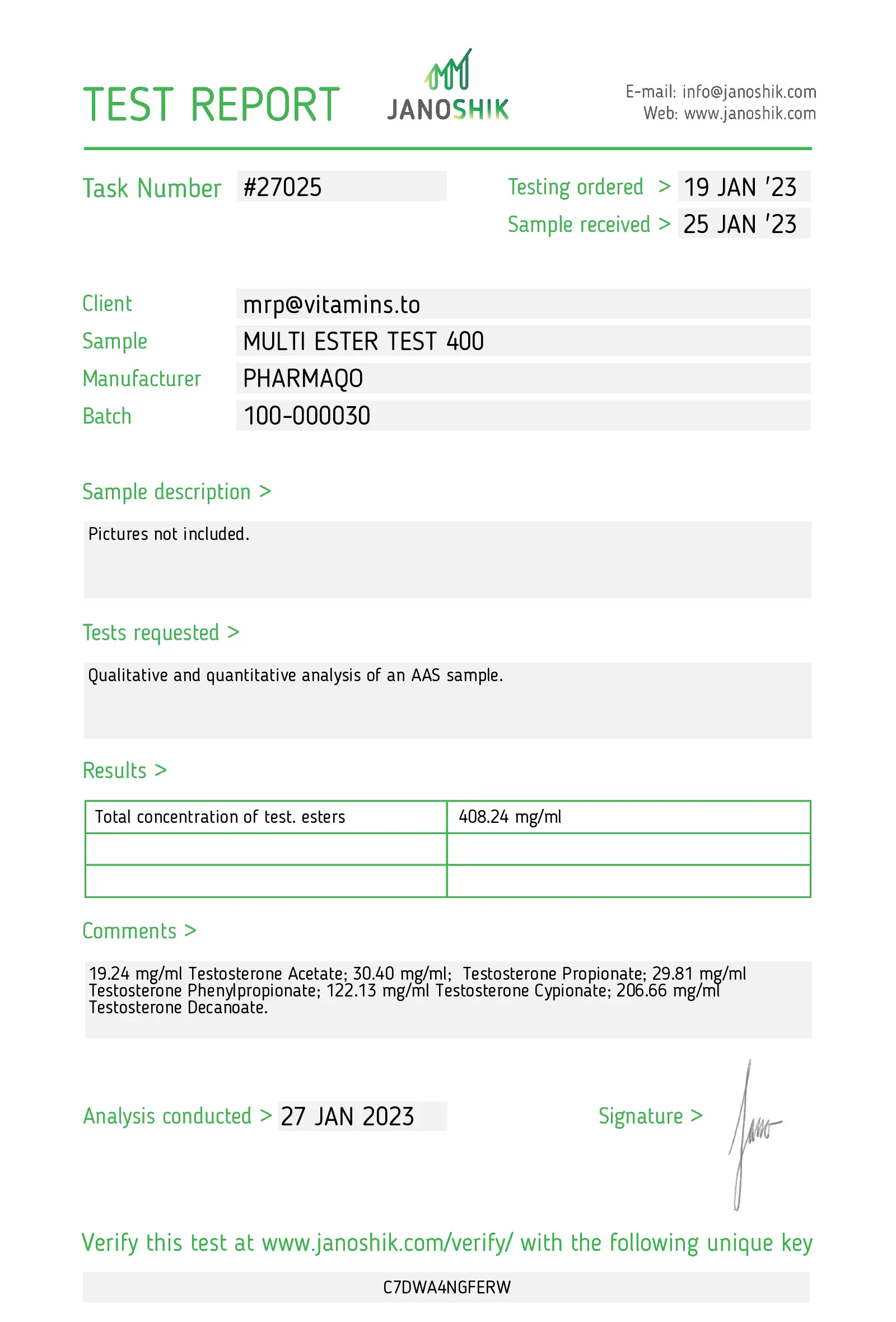 Tri-Ester Test 400 – Pharmaqo Labs – Image 3