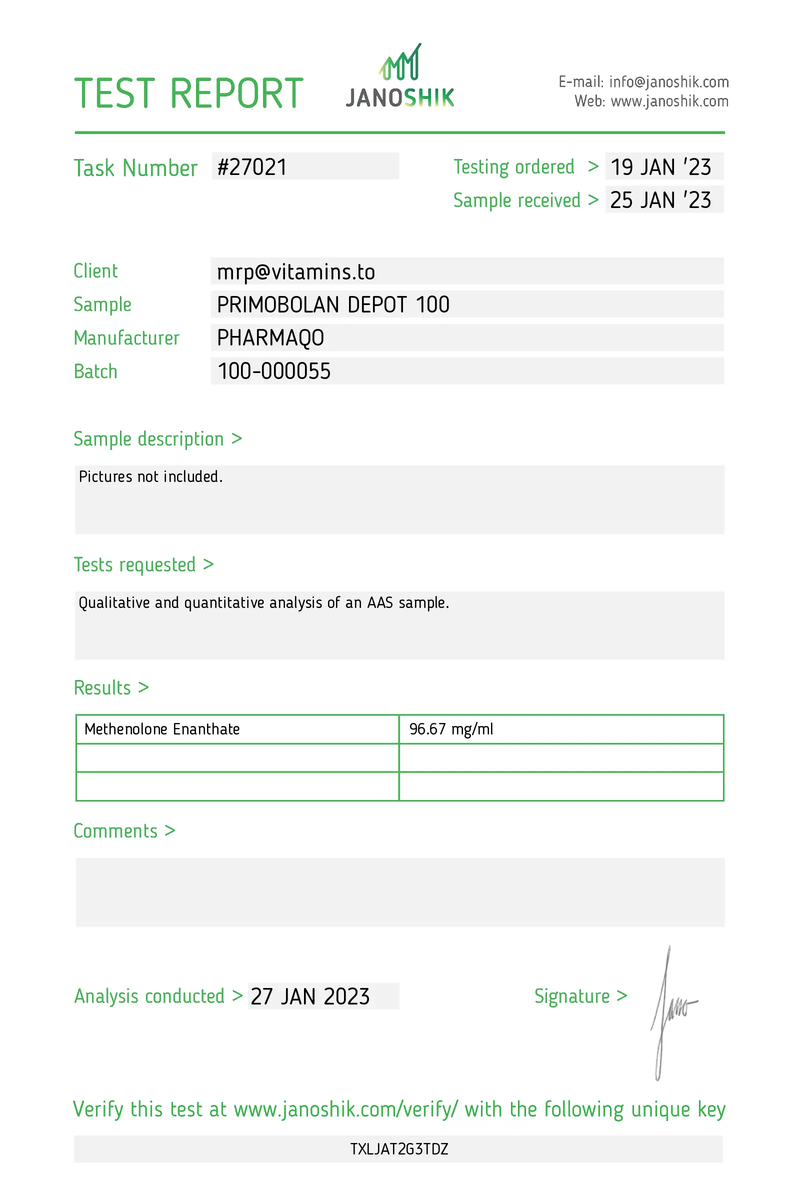 Primobolan Depot – Pharmaqo Labs – Image 8