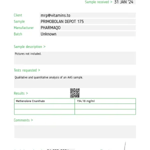 Alternative view of Primobolan Depot 175 – Pharmaqo Labs