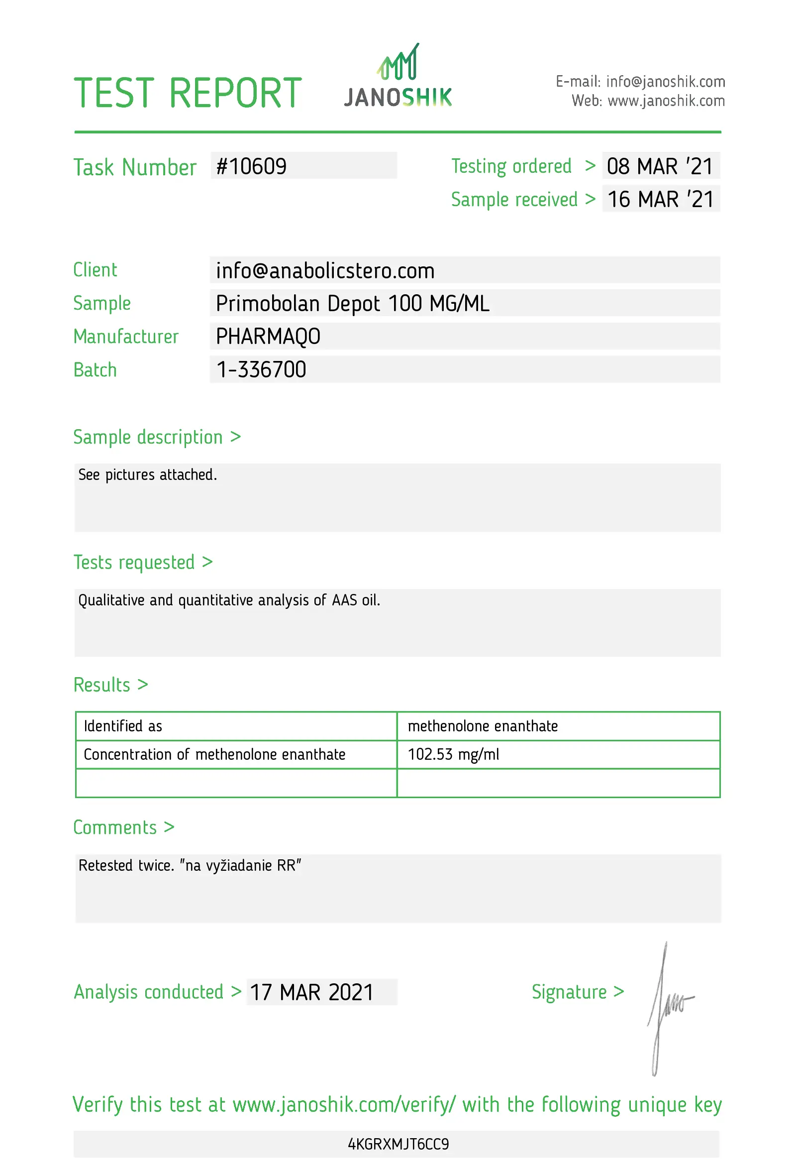 Primobolan Depot – Pharmaqo Labs – Image 4