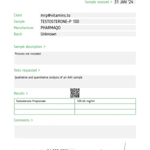 Alternative view of Testosterone-P 100 – Pharmaqo Labs