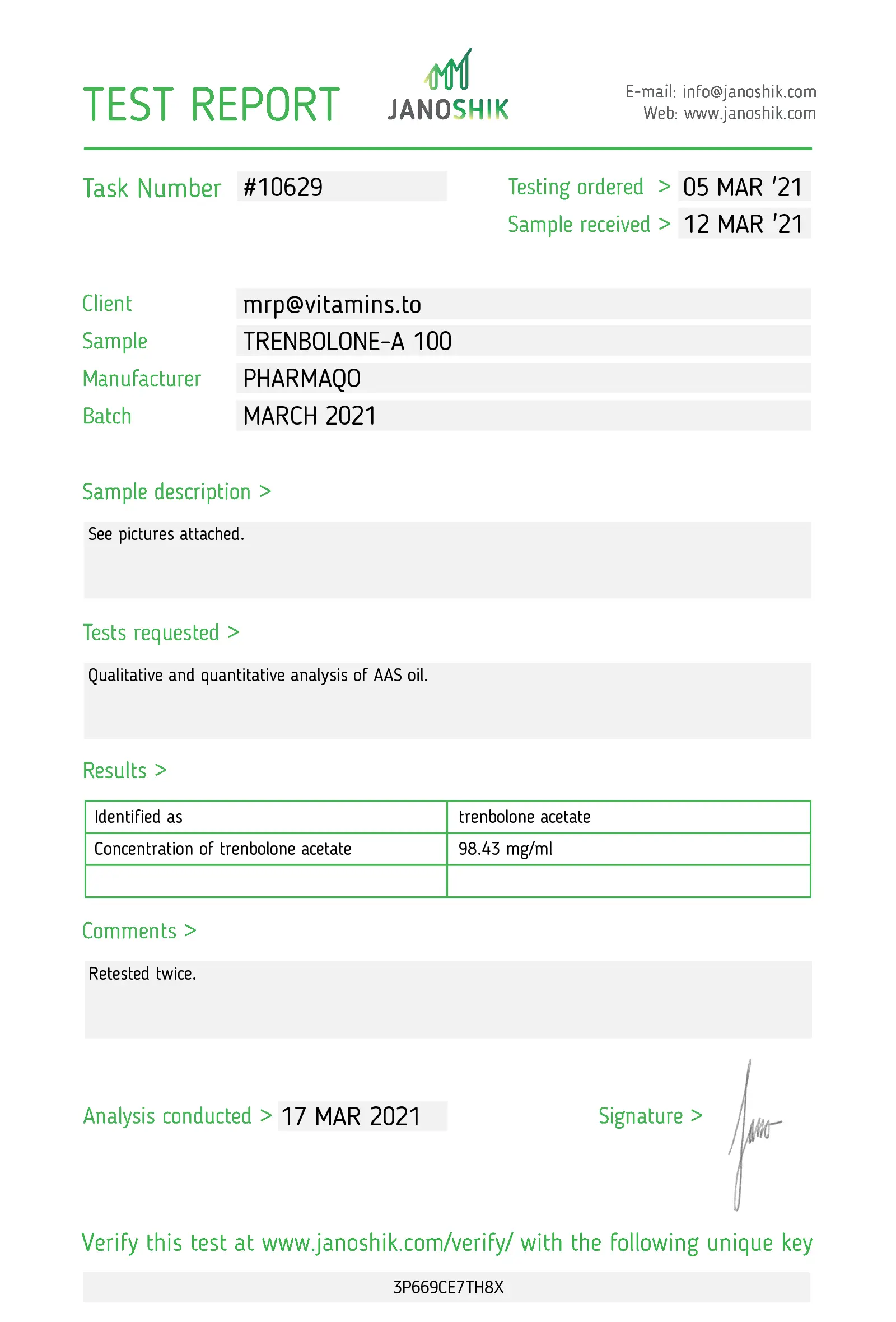 Trenabolone Ace. – Pharmaqo Labs – Image 5