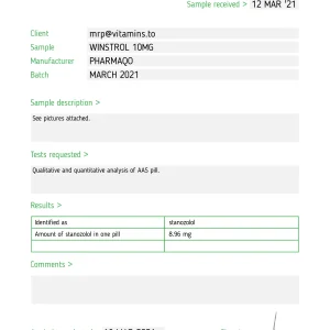 Alternative view of Winstrol 10 – Pharmaqo Labs [100tabs/10mg]