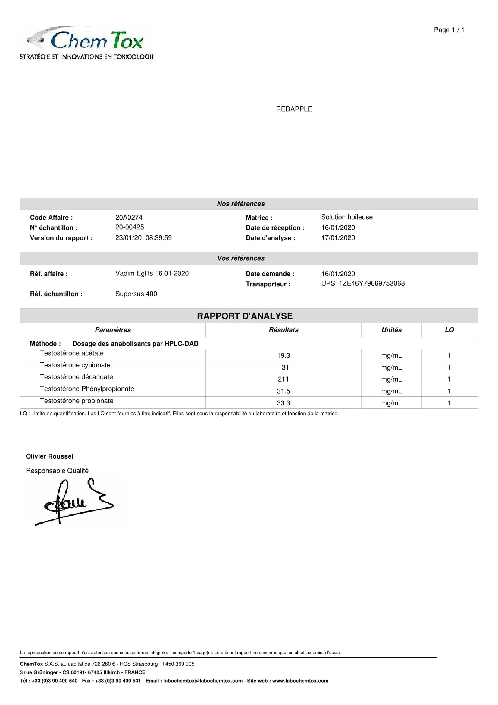 Supersus 400 – Pharmaqo Labs – Image 3