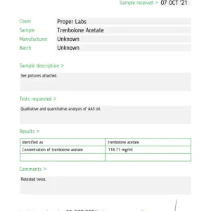 Alternative view of Trenbolone Acetate 100 – Proper Labs
