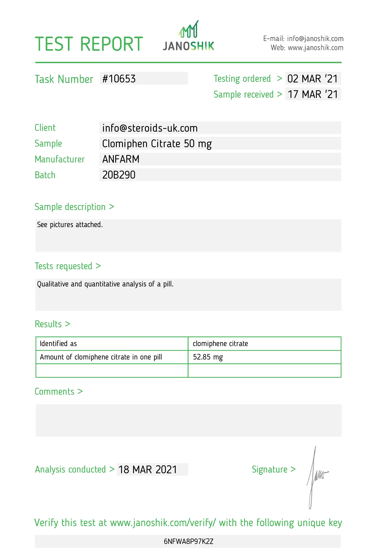Clomid Citrate – Anfarm Hellas – Image 2